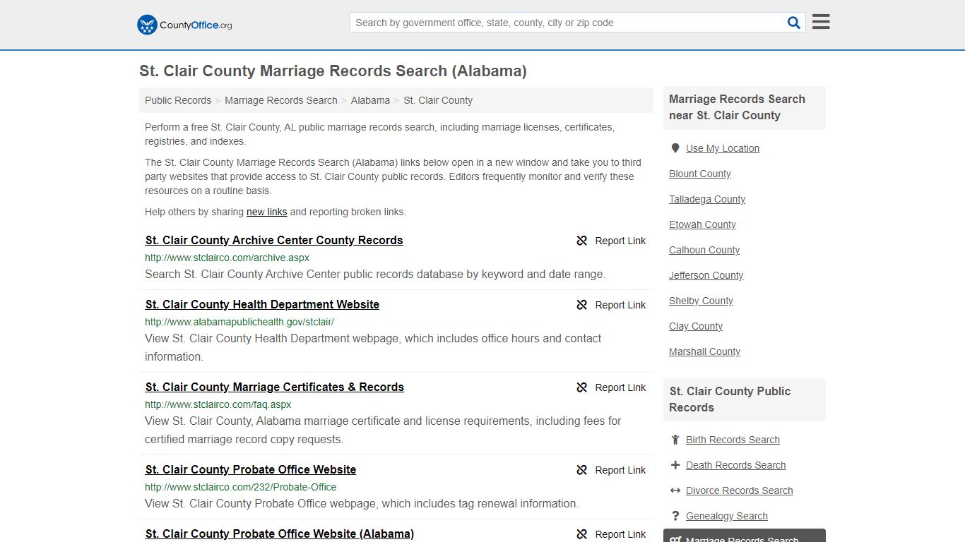 Marriage Records Search - St. Clair County, AL (Marriage ...